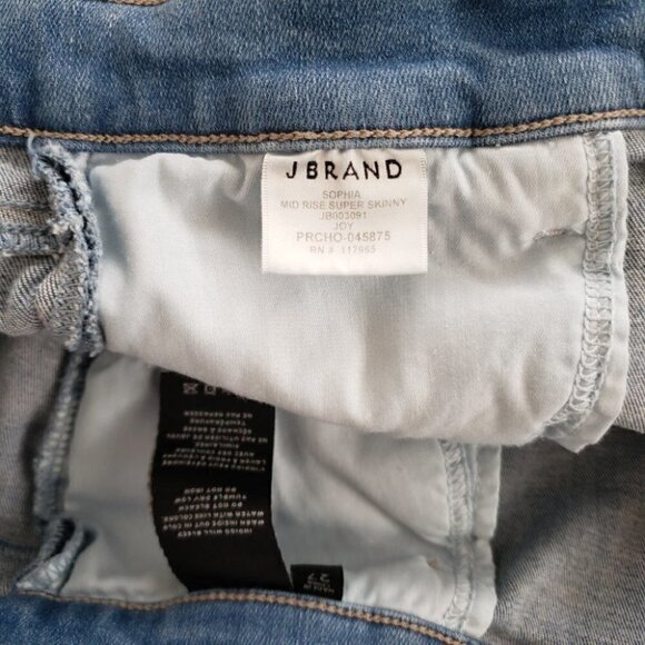 J Brand Sophia Skinny Mid Rise Stretchy Jeans Size 27 - Picture 6 of 7
